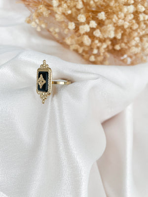 
                  
                    Charger l&amp;#39;image dans la galerie, Bague Jasmine noir
                  
                